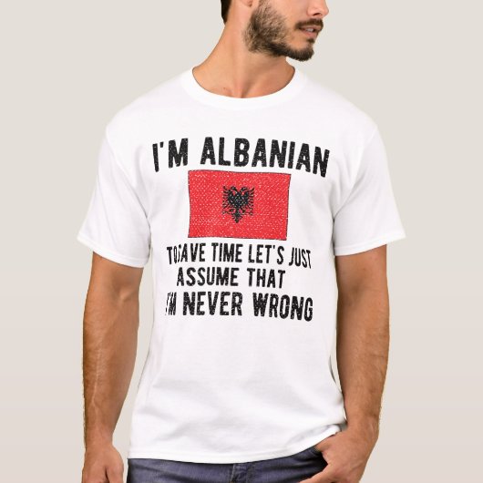 Albanees erfgoed beslaat Albanese vlag T-shirt (Voorkant)