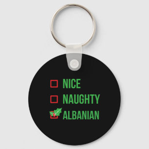 Albanees Grappig Albanië Pajama Kerstmis 1 Sleutelhanger