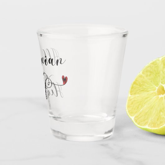 Albanees in het hart hou ik van Albanië Shot Glas (Rechts)