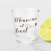 Albanees in het hart hou ik van Albanië Shot Glas (Voorkant)