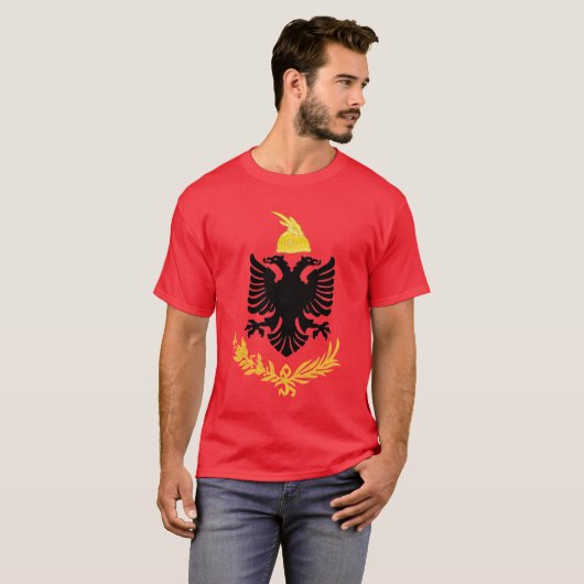 Albanees koninklijk leger t-shirt (Voorkant volledig)