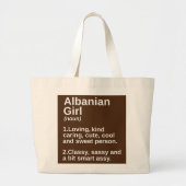 Albanees meisje Albanië Land Home Roots Womens Grote Tote Bag (Voorkant)