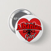 Albanees meisje ronde button 5,7 cm (Voorkant /achterkant)