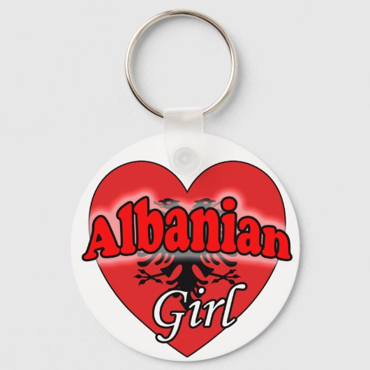 Albanees meisje sleutelhanger (Voorkant)