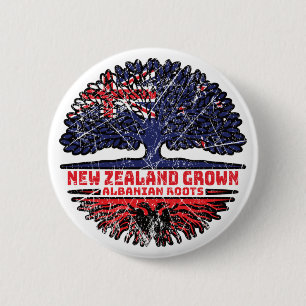 Albanees Nieuw-Zeeland Nieuw-Zeeland Nieuw-Zeeland Ronde Button 5,7 Cm