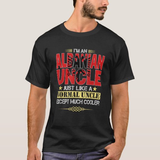 Albanees Oom Shirt Vaderdag Cadeaus (Voorkant)