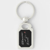 Albanees op Heart Keyring, Albanië Sleutelhanger (Voorkant)