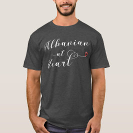 Albanees op Heart Tee Shirt, Albanië T-shirt