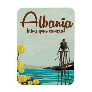 Albanees poster voor landschapsreizen magneet