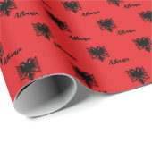 Albanees rappelpapier, Albanees vlagpatriottisch Cadeaupapier (Rol Hoek)