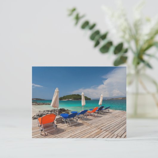 Albanees Riviera, Ksamil, stadscentrum Briefkaart (Staand voorkant)