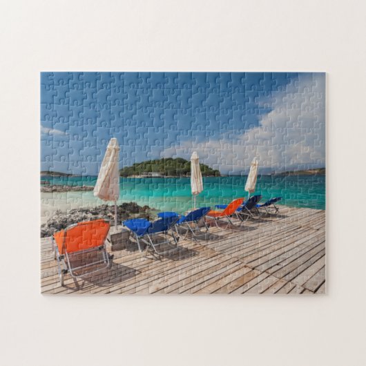 Albanees Riviera, Ksamil, stadscentrum Legpuzzel (Horizontaal)