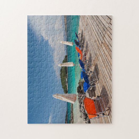 Albanees Riviera, Ksamil, stadscentrum Legpuzzel (Verticaal)