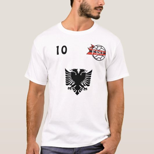 Albanees Shirt T-Shirt nummer 10 (Voorkant)