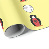 Albanees sprekend mevrouw Penguin gepersonaliseerd Cadeaupapier (Rol Hoek)