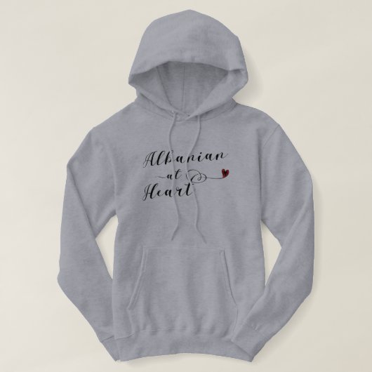 Albanees te Heart Hoodie, Albanië Hoodie (Design voorkant)