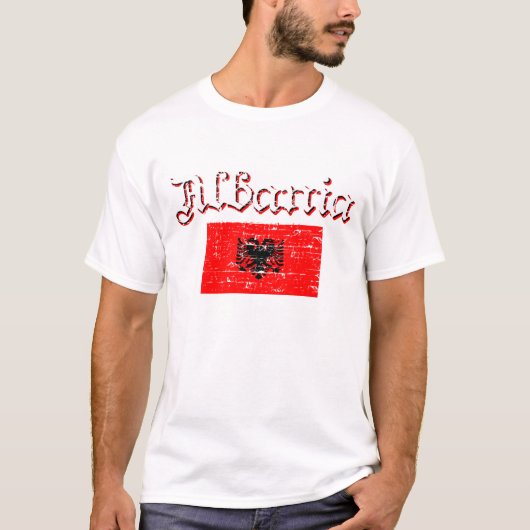 Albanees vlagontwerp t-shirt (Voorkant)