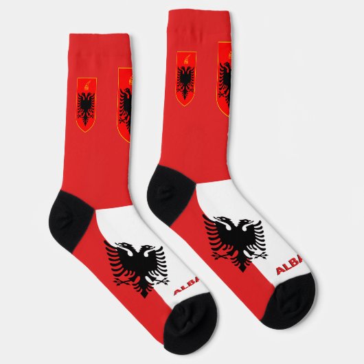Albanees vlagpatriottisch, duurzaam Albanië Sokken (Rechts)