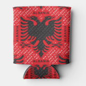 Albanees vlagpatroon 2 blikjeskoeler (Voorkant)