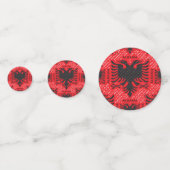 Albanees vlagpatroon 2 confetti (Achterkanten)