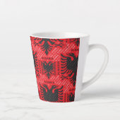 Albanees vlagpatroon 2 latte mok (Rechts)