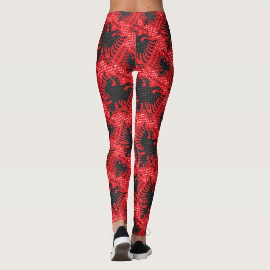 Albanees vlagpatroon 2 leggings (Achterkant)