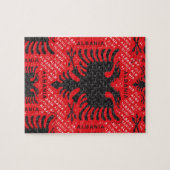 Albanees vlagpatroon 2 legpuzzel (Horizontaal)