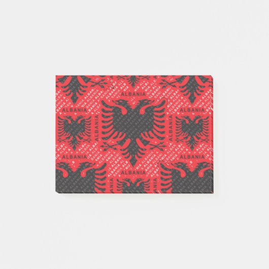 Albanees vlagpatroon 2 post-it® notes (Voorkant)