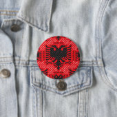 Albanees vlagpatroon 2 ronde button 7,6 cm (In situ)