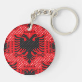 Albanees vlagpatroon 2 sleutelhanger (Achterkant)