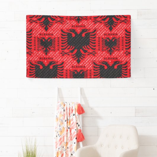 Albanees vlagpatroon 2 spandoek (Insitu)