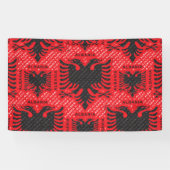 Albanees vlagpatroon 2 spandoek (Horizontaal)