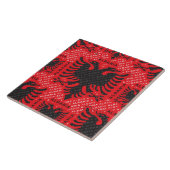 Albanees vlagpatroon 2 tegeltje (Zijkant)