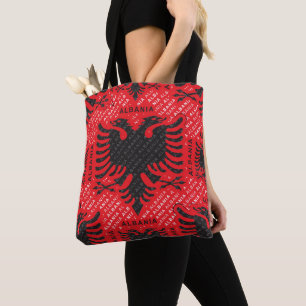 Albanees vlagpatroon 2 tote bag