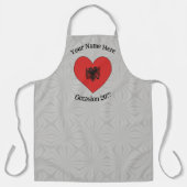 Albanees vlagvlagaanhart gepersonaliseerd schort (Voorkant)