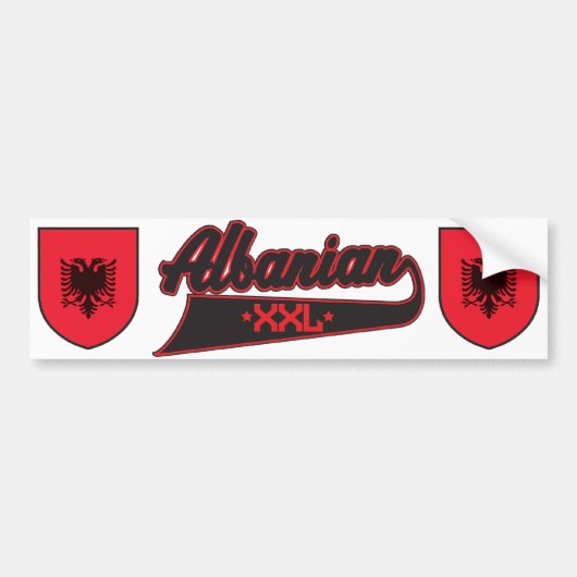 Albanees XXL Bumpersticker (Voorkant)