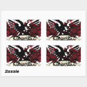 albanese adelaar rechthoekige sticker (Vel)