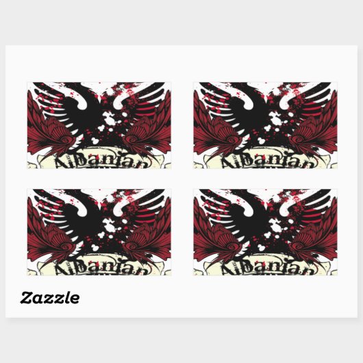 albanese adelaar rechthoekige sticker (Vel)