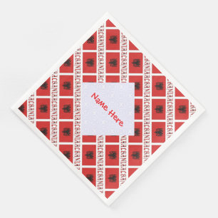 Albanese Albanese Vlag in tegelpatroon Rood Persoo Servet