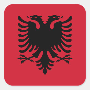 Albanese/Albanese vlag Vierkante Sticker