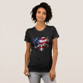 Albanese Amerikaanse adelaar T-shirt (Voorkant volledig)