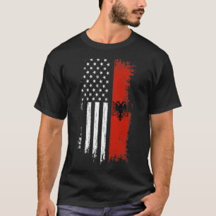 Albanese Amerikaanse vlag T-shirt
