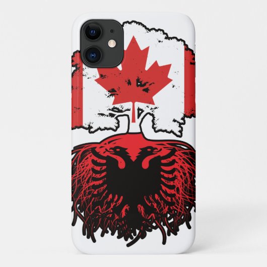 Albanese Canadese Canadese vlag voor boomstammen Case-Mate iPhone Case (Achterkant)