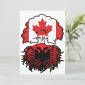 Albanese Canadese Canadese vlag voor boomstammen Kaart (Staand voorkant)