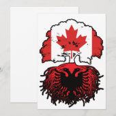 Albanese Canadese Canadese vlag voor boomstammen Kaart (Voorkant / Achterkant)