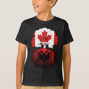 Albanese Canadese Canadese vlag voor boomstammen T-shirt