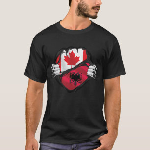 Albanese Canadese handpalen met rotsbanden T-shirt
