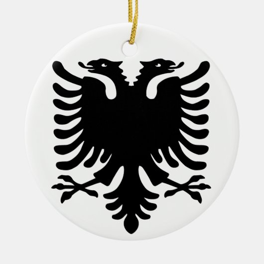 Albanese Eagle. Keramisch Ornament (Voorkant)