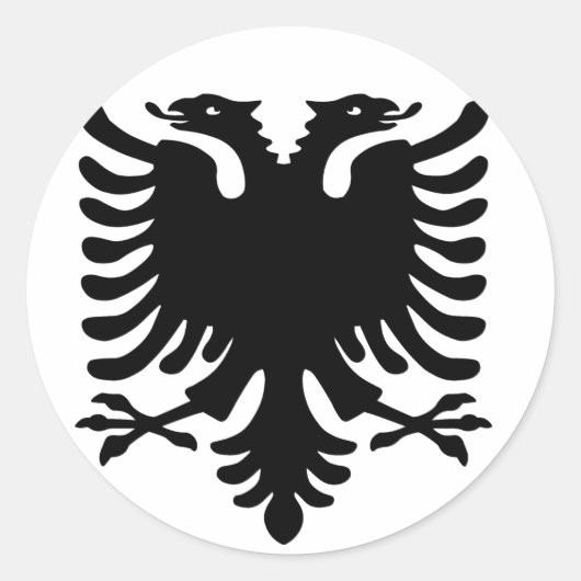 Albanese Eagle. Ronde Sticker (Voorkant)
