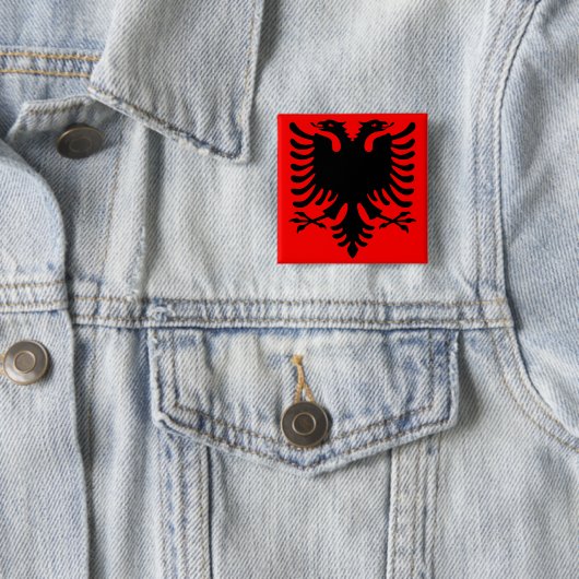 Albanese Eagle Vierkante Button 5,1 Cm (In situ)